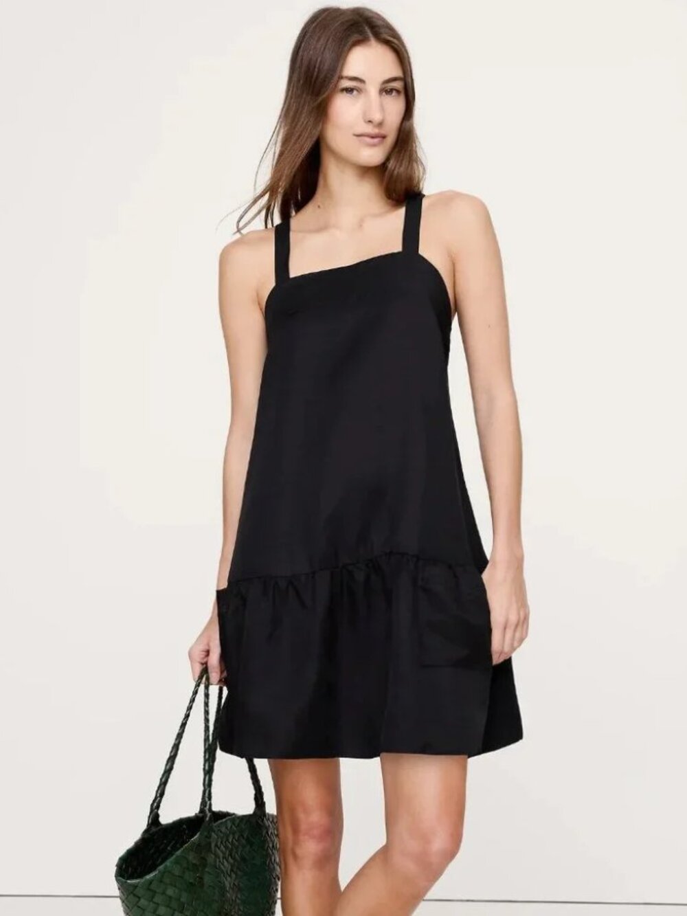 Flounce-Hem Mini Dress
